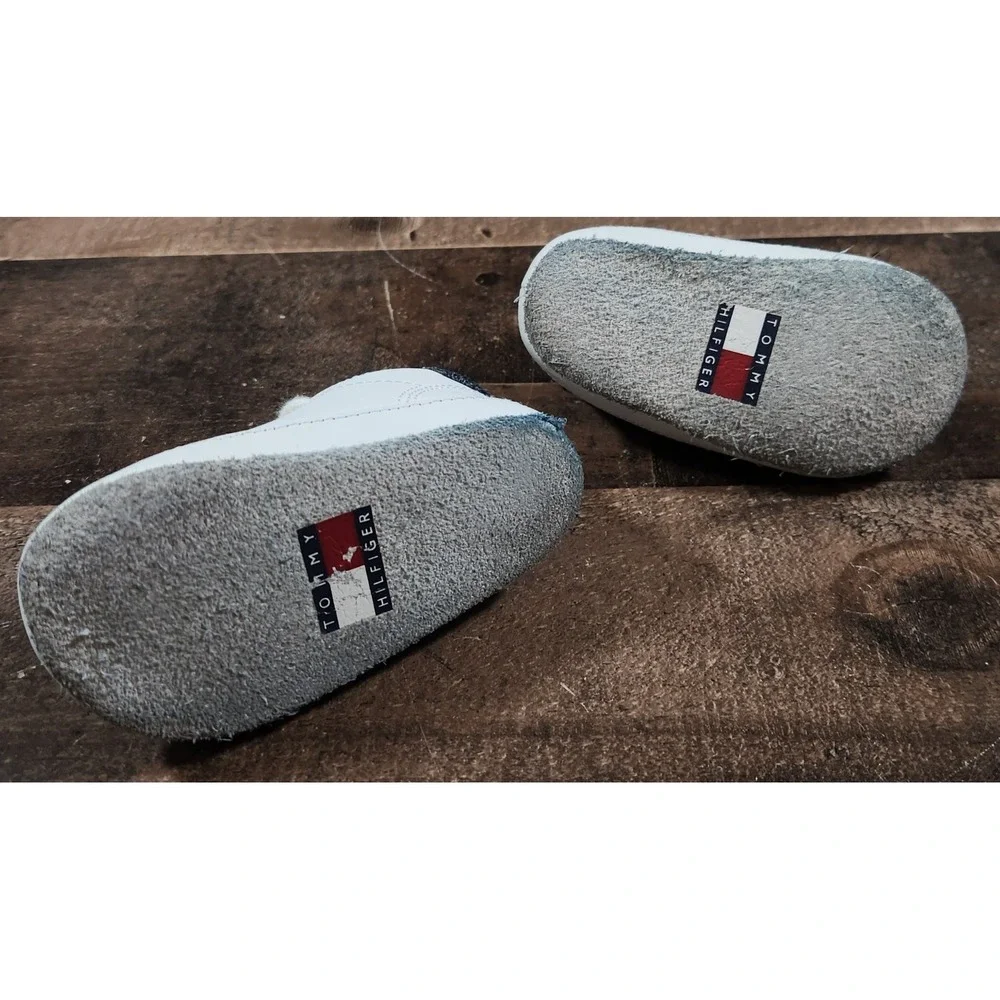 Tommy Hilfiger Baby Shoes Sneakers 2 Months White Leather Laces Infant Newborn